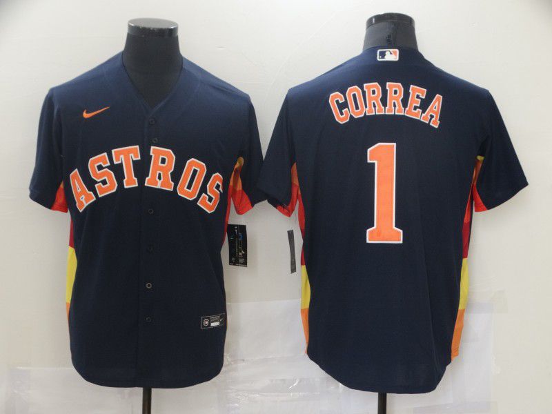 Men Houston Astros #1 Correa Blue Game 2021 Nike MLB Jersey->san francisco giants->MLB Jersey